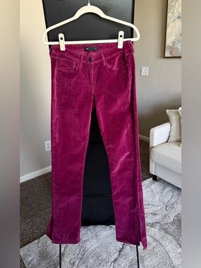 3x1 Raspberry Corduroy Wide-Leg Pants